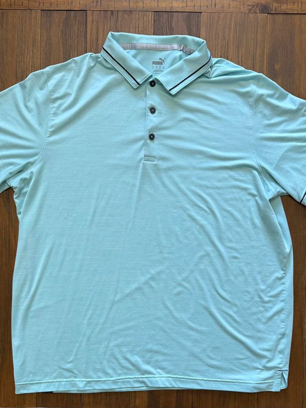 Puma Golf Men's Light Blue Polo with Contrast Trim